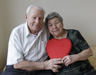 Fortuno Corso, 89, and Maddalena Corso, 88, have been married 72 years. (Associated Press)