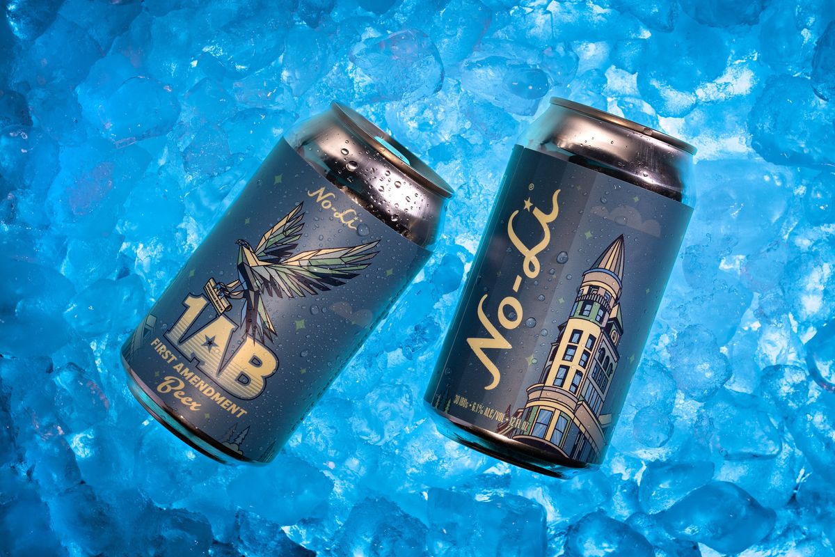 No-Li’s special 1AB First Amendment Beer brewed for The Spokesman-Review’s launch of Comma. (COLIN MULVANY/The Spokesman-Review)