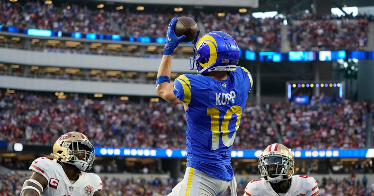 Sunday Night Football on NBC - Calvin Johnson - 1,964 yards Cooper Kupp -  1,734 yards Will the Rams star WR set the record for most receiving yards  in a single season?! 