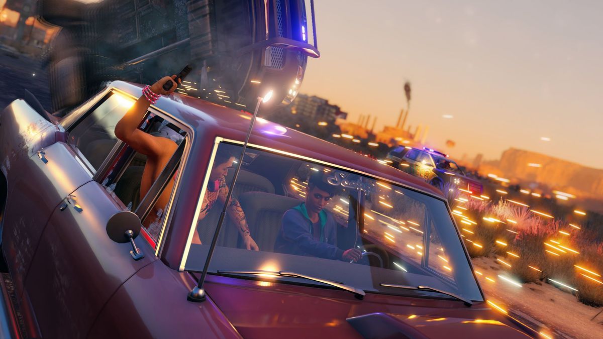 Saints Row places a ragtag group of entrepreneurial gang leaders in the fictional southwest U.S. city of Santo Ileso. The game is available on Windows PC, PlayStation 5, PlayStation 4, Xbox Series X|S, Xbox One and Google Stadia.  (Deep Silver)