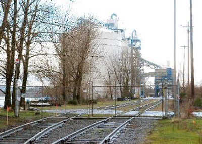 
Ash Grove Cement's new terminal facility in Portland has two rail access terminals that will offer greater distribution access to the Northwests tight cement market.
 (Associated Press / The Spokesman-Review)