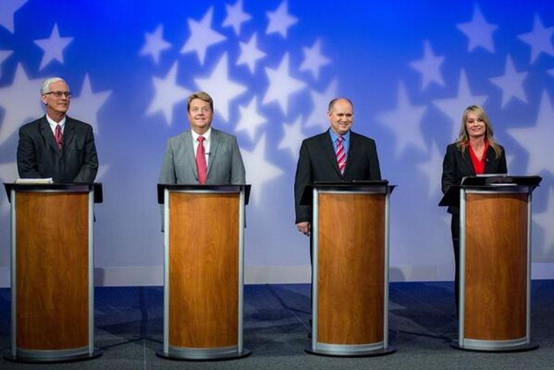 GOP candidates for state superintendent of public instruction at televised debate Thursday night, 5/8/14 (Idaho Public Television)