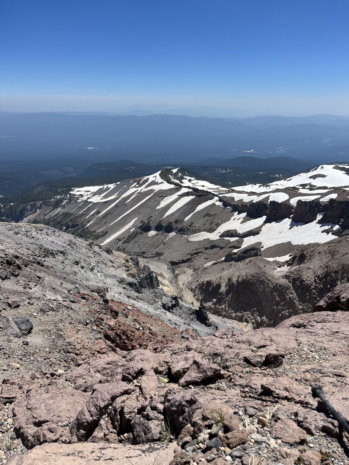 More mud than creek, this chasm of rock and ice spared a few hoodoos in its recent slide near Mount Shasta.  (Ammi Midstokke / For The Spokesman-Review)