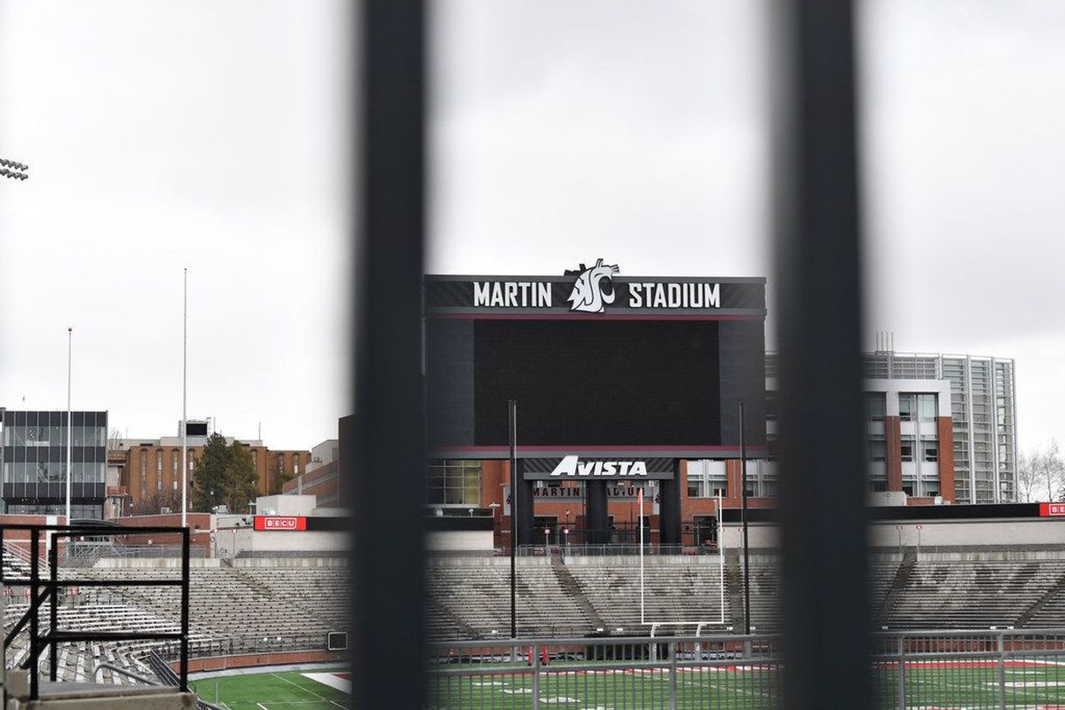 Martin Stadium is seen on Wednesday, March 25, 2020, on WSU
