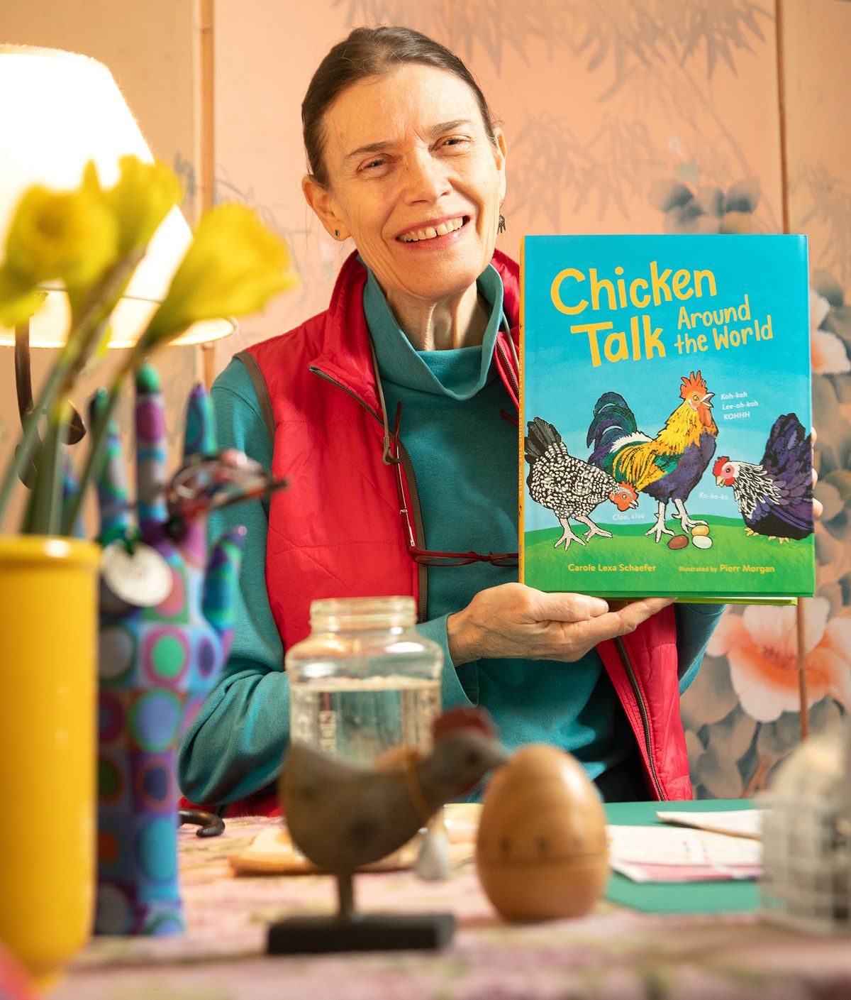 “Chicken Talk Around the World,” the newest work of Spokane illustrator Pierr Morgan published by Sasquatch Books’ children’s imprint Little Bigfoot, will be released on Tuesday.  (Libby Kamrowski/The Spokesman-Review)