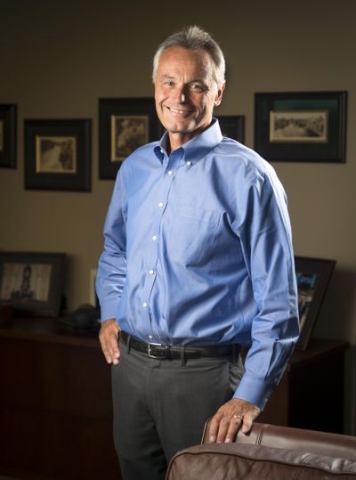 President and CEO Scott Morris’ 35-year career at Avista Corp. started in 1981, when he was hired for an energy-efficiency program wrapping water heaters with insulation. (Colin Mulvany / The Spokesman-Review)