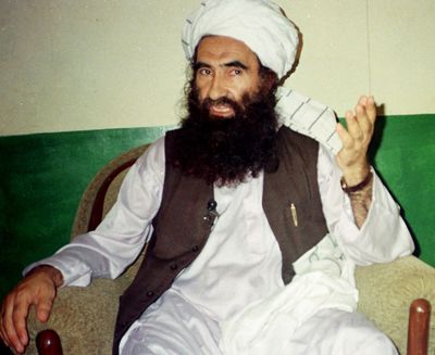In this Aug. 22, 1998, file photo, Jalaluddin Haqqani, founder of the militant group the Haqqani network, speaks during an interview in Miram Shah, Pakistan. Taliban say Haqqani, an ex- U.S. ally turned fierce enemy, has died in Afghanistan, the Associated Press reported Monday, Sept.3, 2018. (Mohammed Riaz / Associated Press)