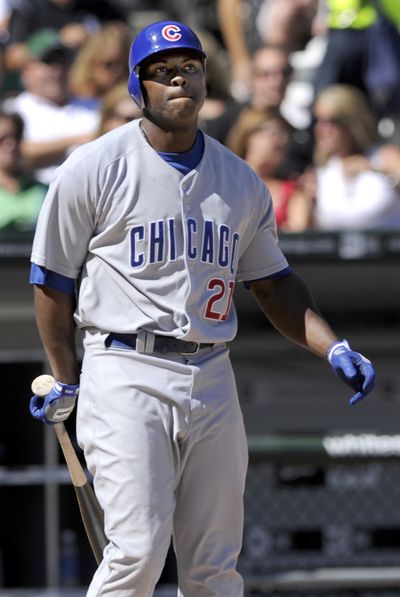 Milton Bradley was back on the field Saturday.  (Associated Press / The Spokesman-Review)