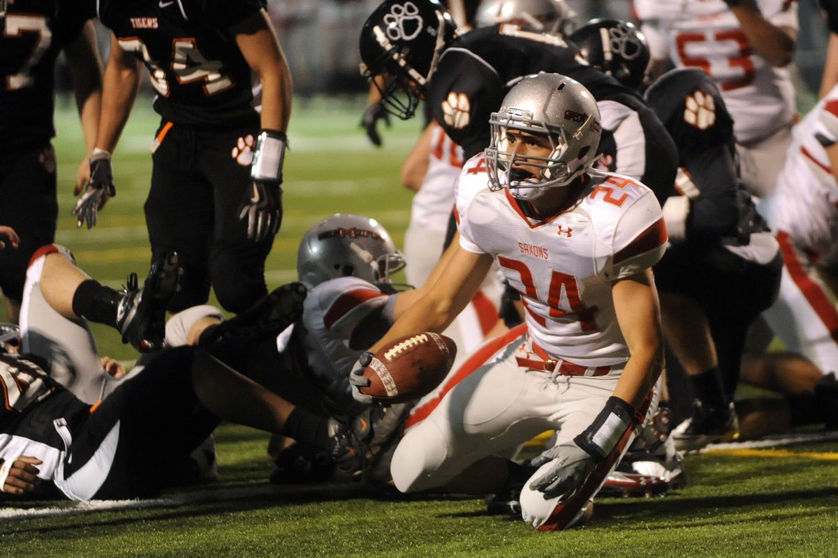 Jordan Tonani arrives in the end zone for a 21-0 Ferris lead in first half. (Jesse Tinsley)