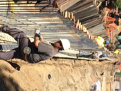 Walking partner Greg Lee snapped this photo earlier this week of construction crews working on the flood prevention program in front of the North Idaho Museum.