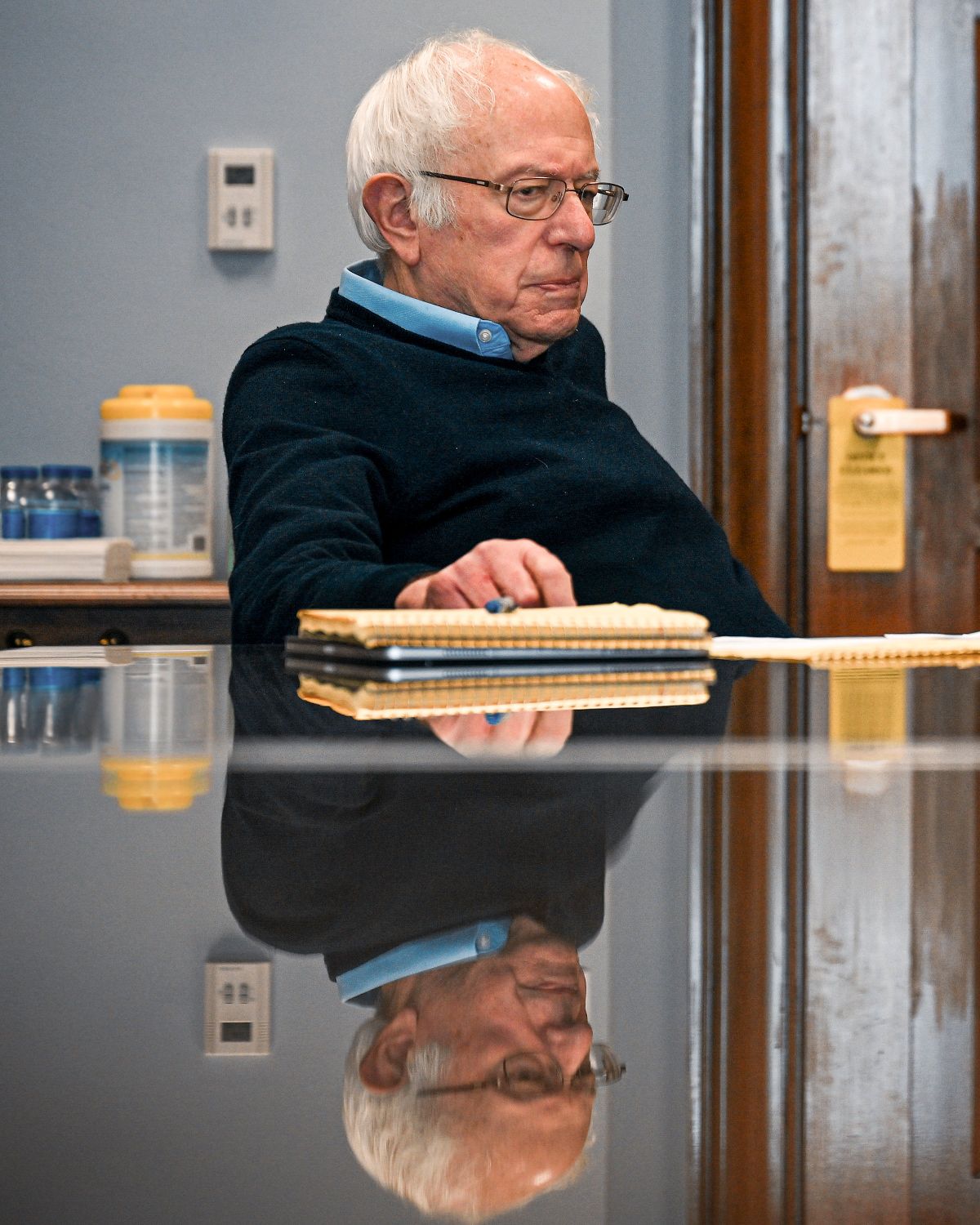 Sen. Bernie Sanders (I-Vt.) in a conference room on Capitol Hill, in Washington on Jan. 18, 2023. After two unsuccessful runs for the presidency, the Vermont senator now leads the Senate health committee, a job that gives him sweeping jurisdiction over issues he cares about. (Kenny Holston/The New York Times)  (KENNY HOLSTON)