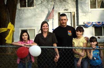 
James Dokken's family, 14-year-old Kayla, wife Heidi, 15-year-old Kendra and 11-year-old Desi, moved from Endicott to Spokane while he was serving with the 81st Brigade of the Army National Guard in Iraq and Kuwait. 