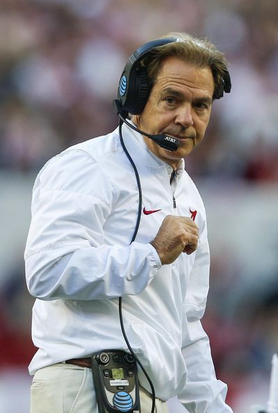 The entire college football coaching world is attempting to catch up to Alabama’s Nick Saban. (Butch Dill / Associated Press)