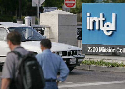 
Workers arrive at Intel Corp. headquarters in Santa Clara, Calif.. The company is expanding its role in home entertainment.
 (Associatd Press / The Spokesman-Review)