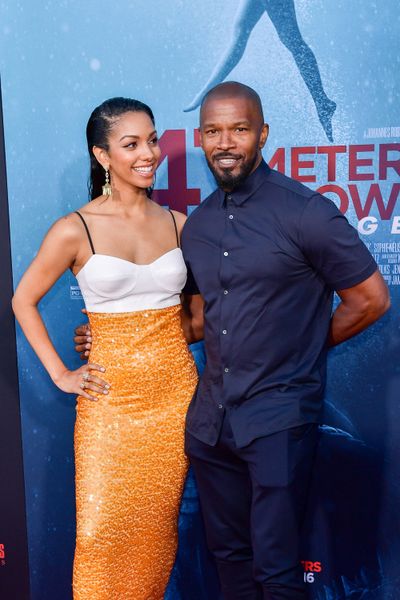 Corinne Foxx and Jamie Foxx attend the Los Angeles premiere of Entertainment Studios’ “47 Meters Down Uncaged” at Regency Village Theatre on Aug. 13, 2019, in Westwood, California.  (Tribune News Service)