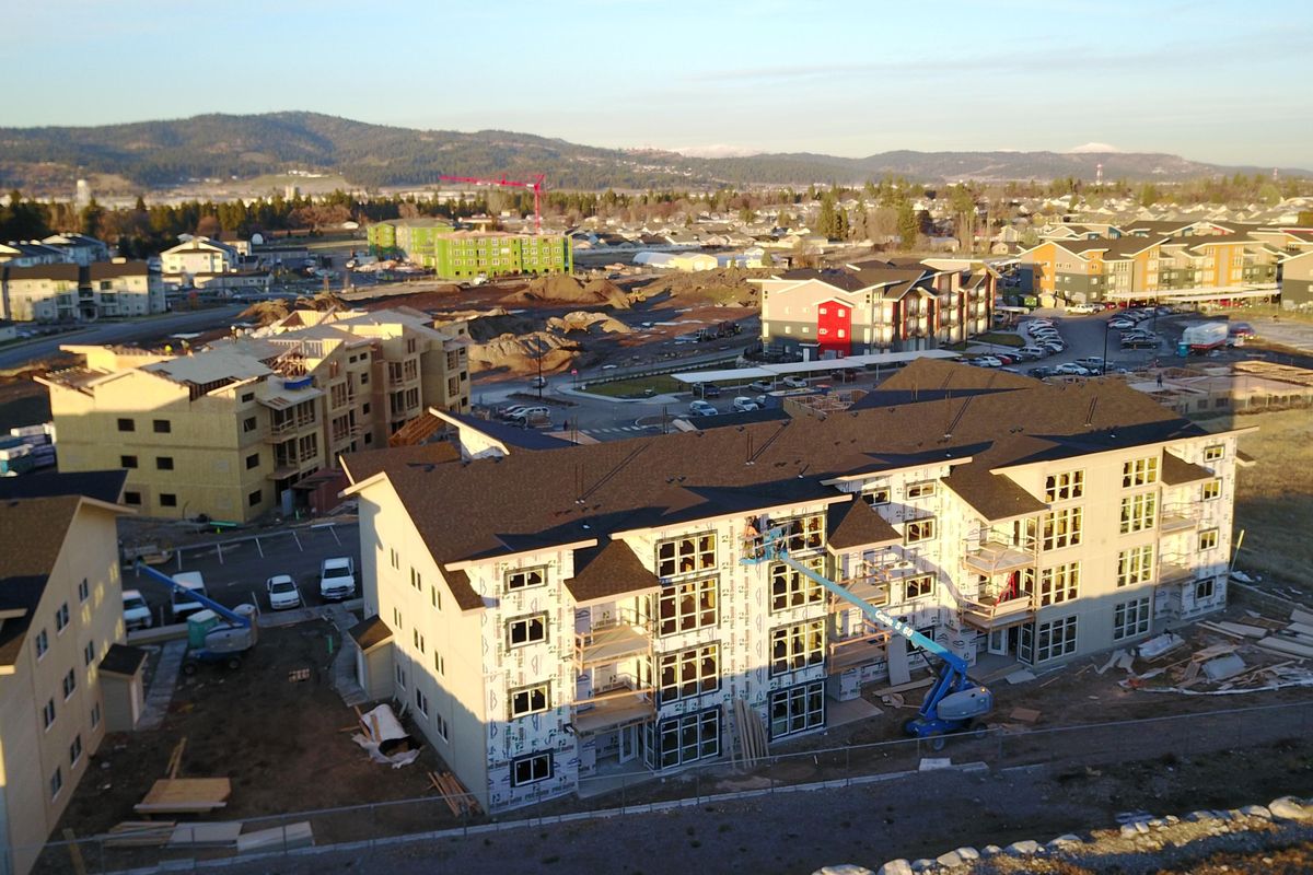 Thousands of apartment units have been built or are under construction along Indiana Parkway, east of the Spokane Valley Mall, in Spokane Valley, where developers have been trying to satisfy the demand for rental housing. Photographed Wednesday, Dec. 5, 2017. (Jesse Tinsley / The Spokesman-Review)