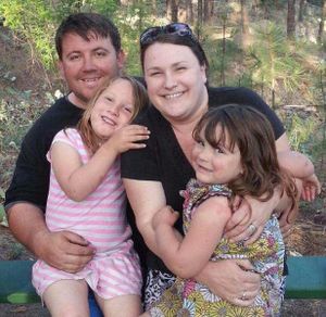 Mike Baroni and and his two daughters, Madilyn, 8, left, and Molly, 6, with Meghan Baroni. (Courtesy of Baroni and Abrego family)