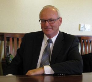 Lyle Stewart, minister of agriculture for the province of Saskatchewan and president of the Pacific Northwest Economic Region, at the Idaho Capitol on Thursday. (Betsy Russell)