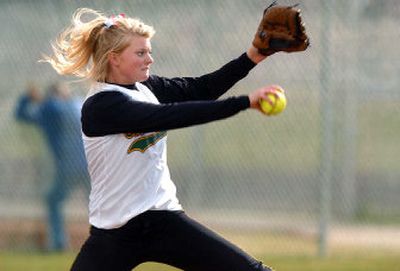 
Shadle's Sam Skillingstad winds up and delivers en route to a one-hit victory over host University. Skilingstad has not given up an earned run this season and is 14-0. 
 (Kathryn Stevens / The Spokesman-Review)