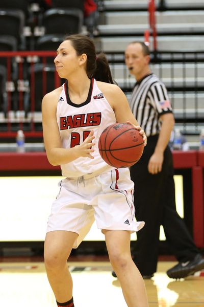 Eastern Washington senior Hayley Hodgins has a great chance to become the Eagles’ all-time leading scorer.