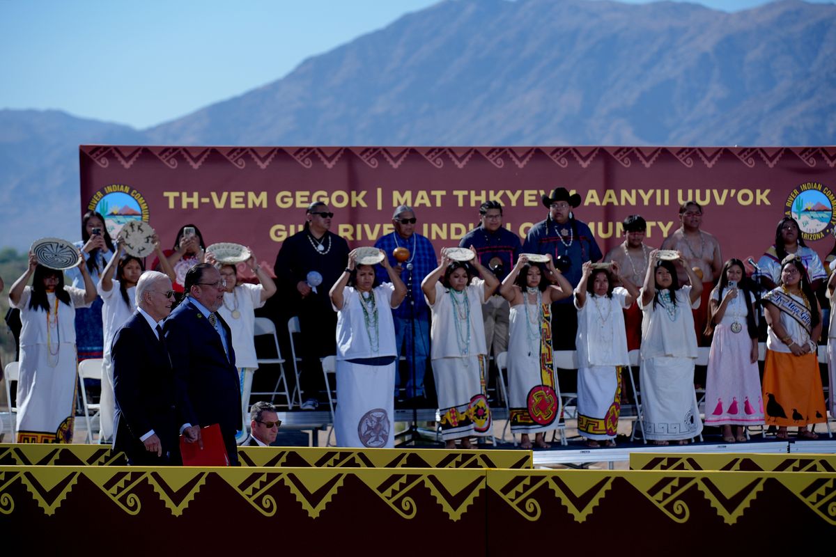 Biden prepares to formally apologize for the U.S. government’s role in running hundreds of Indian boarding schools. He called the schools “a sin on our souls.”  (Jahi Chikwendiu/The Washington Post)