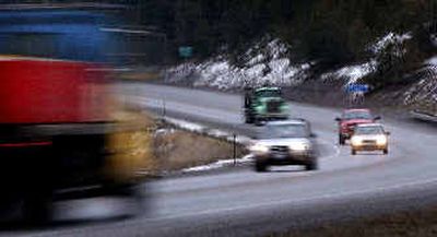 
Cars stream along Highway 95 north of Athol near Granite Hill. The highway is known to be very dangerous.
 (File/ / The Spokesman-Review)