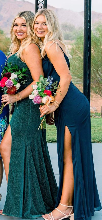 Childhood friends Kaylee Gonclaves and Madison Mogen posed for a photo during a wedding in June. Both were graduates of Lake City High School.  (Goncalves family)