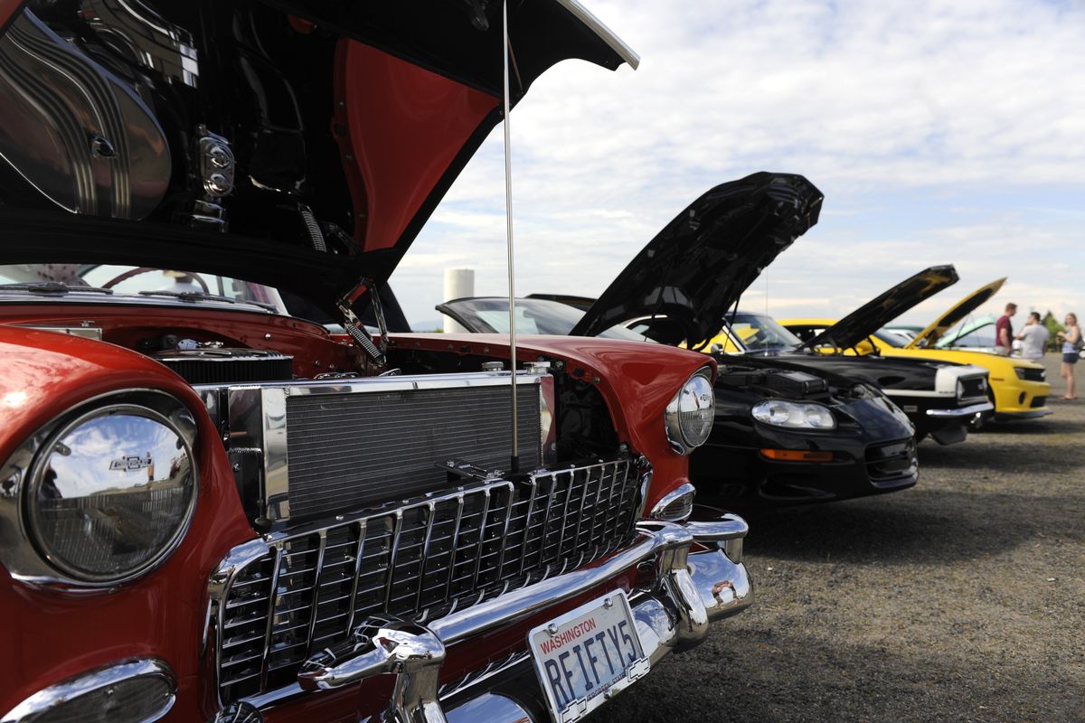 A handful of cars comprised the car show trackside at the Spokane County Grand Prix at Spokane Raceway Park Saturday, July 10, 2010. Promoters admitted that it was sparsely attended, but they have big dreams for future events of its kind. (Jesse Tinsley / The Spokesman-Review)