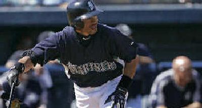 
Ichiro Suzuki, in the final year of his M's contract, will move to center field. 
 (Associated Press / The Spokesman-Review)