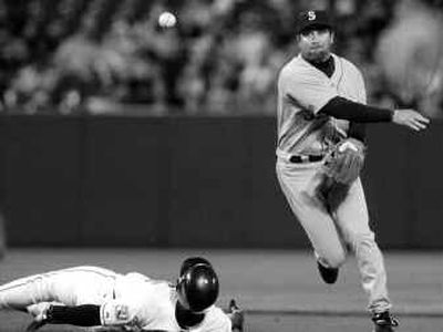 
Seattle shortstop Rich Aurilia, right, could be dealt or released as the Mariners look to retool their roster.Seattle shortstop Rich Aurilia, right, could be dealt or released as the Mariners look to retool their roster.
 (Associated PressAssociated Press / The Spokesman-Review)