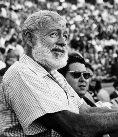 In this Nov. 1960 file photo, U.S. novelist Ernest Hemingway attends a bullfight in Madrid, Spain. (Associated Press)