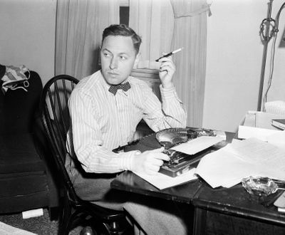Tennessee Williams at his typewriter in New York in 1940. (Associated Press)