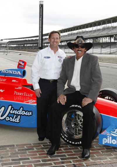 Richard Petty, right, and John Andretti get set for Indy 500.  (Associated Press / The Spokesman-Review)