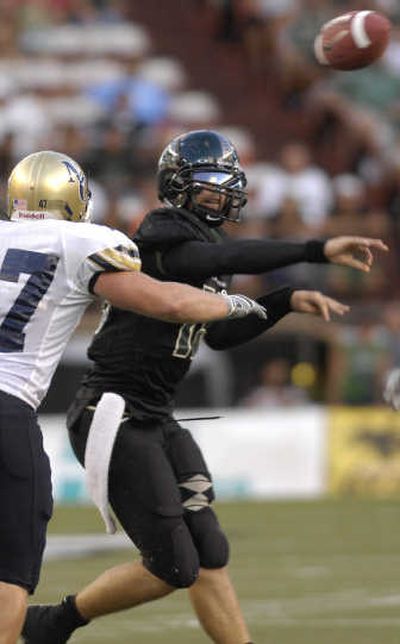 
Hawaii QB Colt Brennan is back from a sprained ankle. Associated Press
 (Associated Press / The Spokesman-Review)