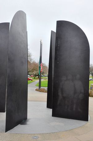 The Washington state World War II Memorial in Olympia on Dec. 7, 2011. (Jim Camden)