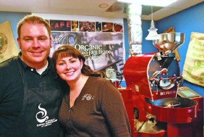 
Bart Shields and Hannah Swanson operate Cafe Avion, a small-batch coffee roastery in Coeur d'Alene. They try to produce small batches and ship to customers around the nation with an emphasis on organic coffee served within days of roasting. 
 (Jesse Tinsley photos / The Spokesman-Review)