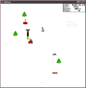 SkiFree (1991) was coded as a side project by Chris Pirih, a Microsoft programmer who adored the Skiing game for the Atari 2600. (Chris Pirih)