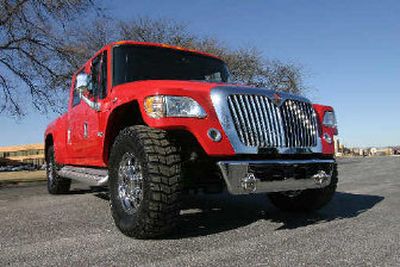 
The MXT pickup truck has the ability to tow three regular-sized pickups. 
 (Associated Press / The Spokesman-Review)