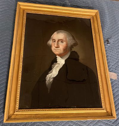A 200-year-old painting of President George Washington was recovered over a year after it was stolen from an Englewood storage unit, police said on March 31, 2025. (Courtesy of the Englewood Police Department/TNS) (Englewood Police Department/TNS)