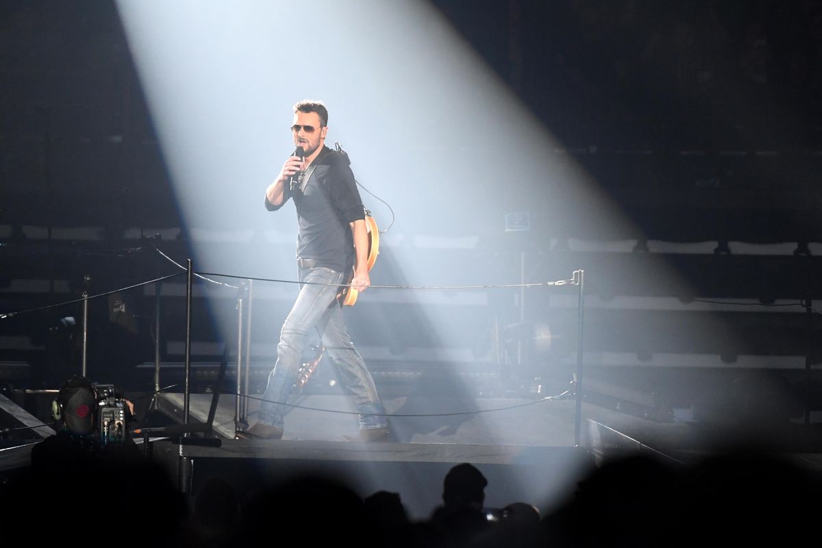 Country singer Eric Church performs during the Spokane Arena tour stop on his Holdin