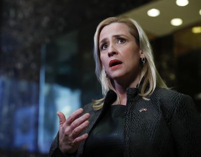 In this 2016, file photo, Arkansas Attorney General Leslie Rutledge speaks to reporters at Trump Tower, in New York. A federal lawsuit filed by death row inmates in Arkansas has renewed a court fight over whether the sedative Arkansas uses for lethal injections causes torturous executions, two years after the state raced to put eight convicted killers to death in 11 days before its batch expired. (Carolyn Kaster / AP)