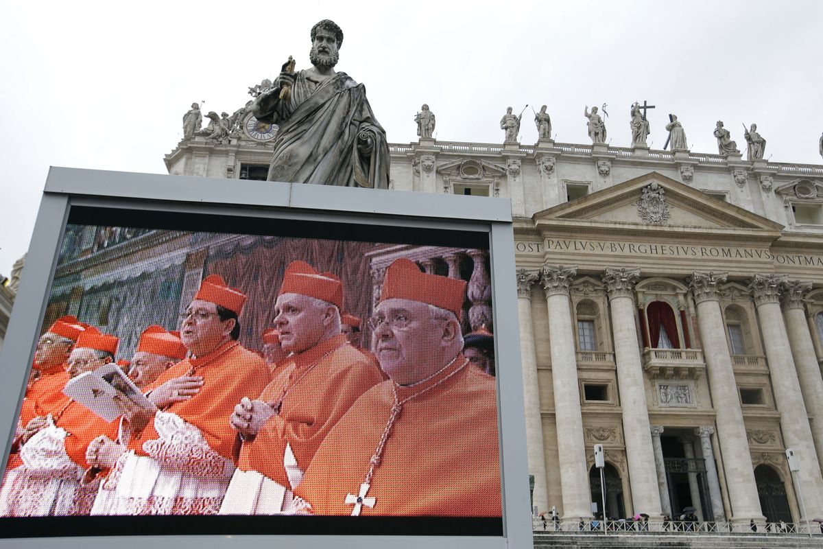 A giant monitor in St. Peter