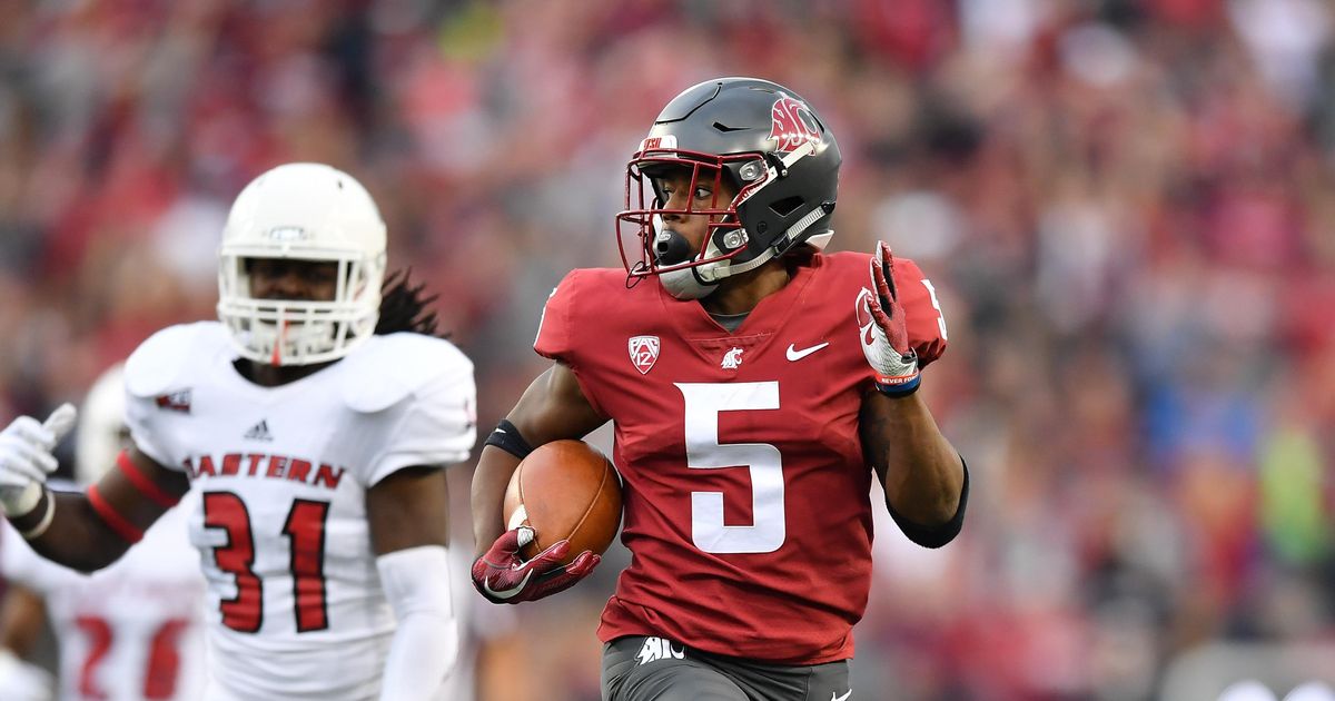 Washington State quarterback Gardner Minshew, receiver Travell Harris ...