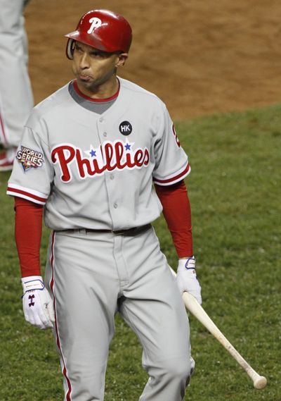 Despite a pesky groin injury, Raul Ibanez had 34 home runs and 93 runs batted in for Philadelphia this year.  (Associated Press / The Spokesman-Review)